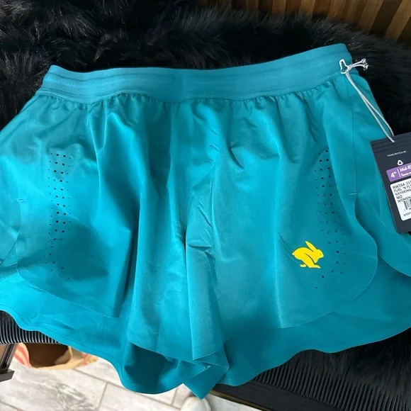 Rabbit Teal Women's Athletic Shorts - Picture 1 of 4